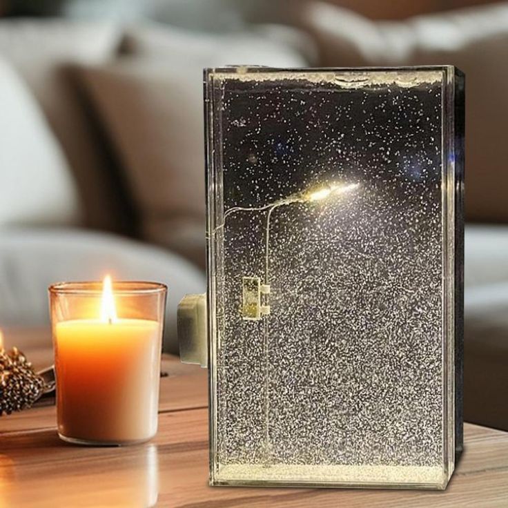 ✨ DIY Snowy Lamp 💡 – Create Your Own Magical Winter Glow! ❄️🎄