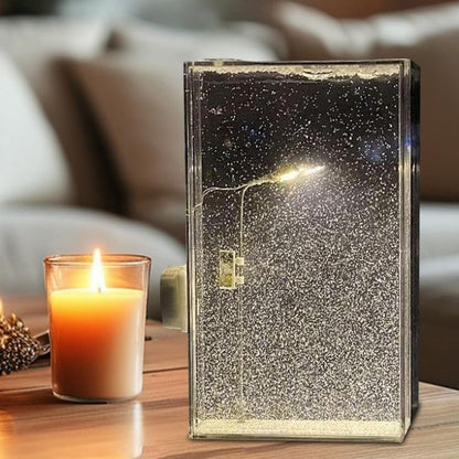 ✨ DIY Snowy Lamp 💡 – Create Your Own Magical Winter Glow! ❄️🎄