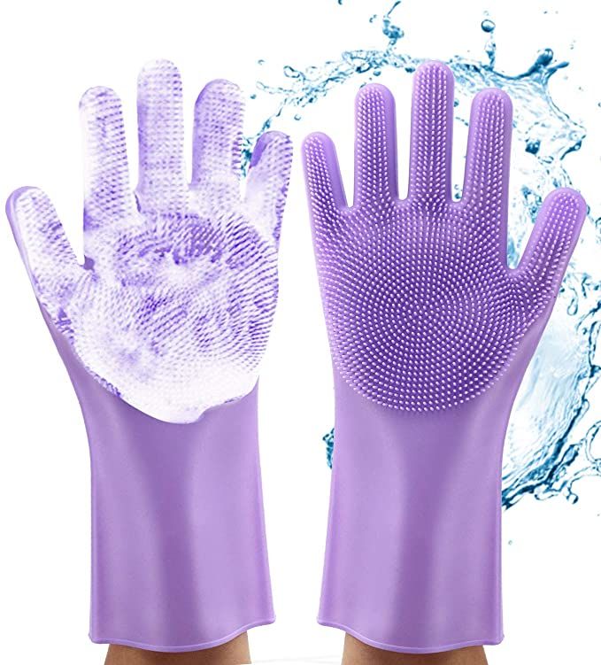 ✨ Magic Silicone Dishwashing Gloves 🧤 – Multipurpose Cleaning for Kitchen, Home & Pets! 🧽🐾